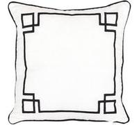 Atmosphera Créateur d'intérieur - Coussin Déco Brodé "The Palm" 40x40cm Blanc Blanc