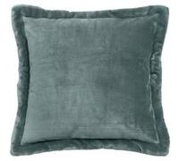 Coussin Déco Flanelle Cuddly 53x53cm Bleu Givré