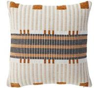 Atmosphera – Coussin Jangwa – Jacquard lin 40x40 cm – Beige
