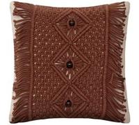 Atmosphera Créateur d'intérieur - Coussin Déco Macramé "Alicante" 40x40cm Marron Marron G