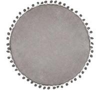 Atmosphera Créateur d'intérieur - Coussin Déco "Pompons" 40cm Gris Clair Gris clair G