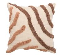 Atmosphera Créateur d'intérieur - Coussin Déco Tufté "Hawki" 40x40cm Marron