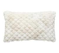 Coussin Jacquard Adriel en fausse fourrure 38 x 58 cm