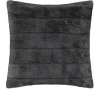 Atmosphera - Coussin Manoir en Fausse Fourrure Gris foncé 45x45 cm