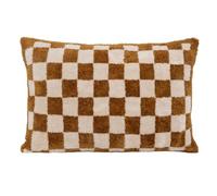 Atmosphera Créateur d'intérieur - Coussin Tufté Damier "Itha" 38x58cm Ocre