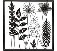 Atmosphera - Déco Murale Feuilles - métal 40x40 cm