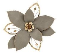 Atmosphera - Déco Murale Marjorie métal doré 54x56cm