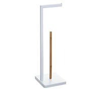 ATMOSPHERA CREATEUR D'INTERIEUR Dérouleur Papier Toilette WC avec réserve en Bambou Blanc - Five