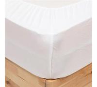 Drap Housse en Microfibre Priscia 160x200cm Blanc