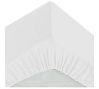 Atmosphera - Drap-Housse en Coton - Blanc - Bonnet H30cm - 140x190 cm