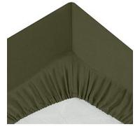 Atmosphera - Drap-Housse Uni 1 Personne 90 x 190 cm en Coton 57 Fils, Grand Bonnet 30 cm - Linge de Lit pour Chambre