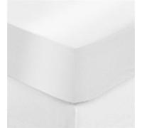 Drap Housse Satine 140x190cm Blanc