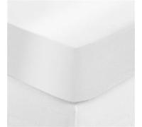 Atmosphera Créateur d'intérieur - Drap Housse "Satine" 160x200cm Blanc Blanc G