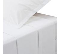 Atmosphera - Drap Plat - Percale - Blanc - 180x290 cm