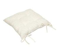 Atmosphera - Galette de Chaise Soana Effet Bouclette Blanc Ivoire, 38 x 38 cm, avec Liens d'attache - Coussin d'Assise pour Cuisine, Salle à Manger