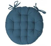Atmosphera – Galette de chaise ronde Leana en coton Ø 38 cm Bleu canard