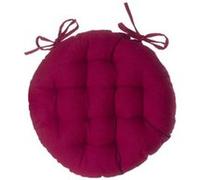 Atmosphera - Galette de Chaise Ronde en Coton Rouge D38 cm