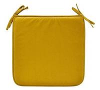 Atmosphera Créateur d'intérieur - Galette de Chaise Uni "Lilou" 38x38cm Ocre Jaune