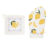 Gant & Manique de Cuisine Fruity 32cm Blanc