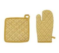 Atmosphera Créateur d'intérieur - Gant & Manique Imprimé "Paty" 32cm Jaune Ocre Jaune G