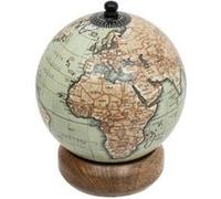 Atmosphera Globe terrestre Be Vintage – H.13,5 cm – Pied manguier – Vert & Marron