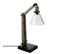 ATMOSPHERA CREATEUR D'INTERIEUR Grande lampe à poser avec abat jour en verre - Originale, Ajustable et Rétractable