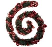 Atmosphera - Guirlande de Noël «Boules rouges» Plastique Vert L 270 cm