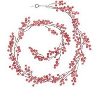 Guirlande de Noël Déco Baies 190cm Rouge