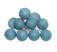 ATMOSPHERA CREATEUR D'INTERIEUR - Guirlande décorative 10 Boules Bleu Canard LED D 6 cm et L 165 cm 83601