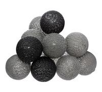 Atmosphera Créateur d'intérieur - Guirlande Led 10 Boules "Smoky" 165cm Gris & Noir G