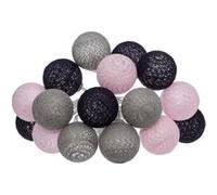 Atmosphera - Guirlande led pile 16 boules pinky d3,5cm