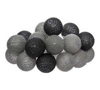 Atmosphera Créateur d'intérieur - Guirlande Led 16 Boules "Smoky" 255cm Gris & Noir G