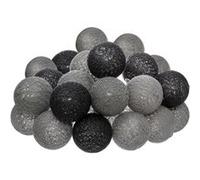 Atmosphera Créateur d'intérieur - Guirlande Led 20 Boules "Smoky" 435cm Gris & Noir G