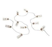 Atmosphera - Guirlande LED à pile - 10 fleurs - verre - L165 cm