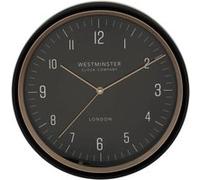 Atmosphera Horloge murale Sven en plastique - Diamètre 29 cm - Noir