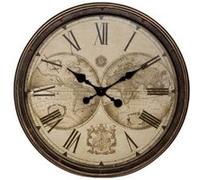 Atmosphera Créateur d'intérieur - Horloge Murale Vintage Tomy 51cm Noir & Naturel Noir G