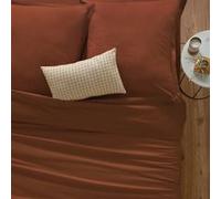 Atmosphera - Housse de Couette Unie Carina 140 x 200 cm en Coton 57 Fils - pour Lit Une Personne, Linge de Lit