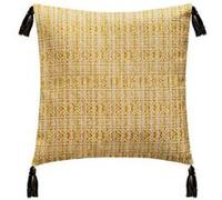 Atmosphera Créateur d'intérieur - Housse de Coussin "4 Pompons" 40x40cm Ocre G