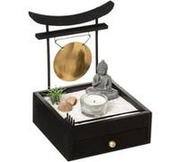 Atmosphera Créateur d'intérieur - Jardin Zen Bouddha "Tiroir" 21cm Noir Noir G