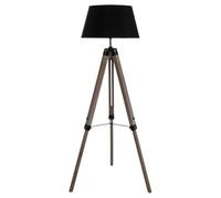 Atmosphera Créateur d'intérieur - Lampadaire Trépied Bois "Runo" 145cm Noir
