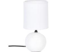 Lampe céramique ""Timéo"" blanc mat H25cm - Atmosphera Créateur d'intérieur
