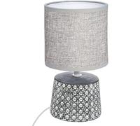 Atmosphera Créateur d'intérieur Lampe Cannage en Céramique yojoa - Bleu - H 23 X D 13 Cm