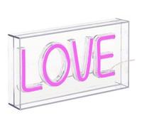 Atmosphera Lampe de table néon LED Love rose - 23 x 4 x 12,5 cm