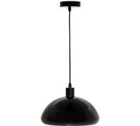 Atmosphera - Suspension Savio Noir - Abat-jour en Acier D27,5cm - Ampoule Non Incluse E27 40W - Luminaire pour Salon, Bureau, Chambre, Cuisine