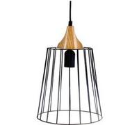 Atmosphera Créateur d'intérieur - Lampe Suspension en Métal "Holtan" 25cm Noir Noir, Neutre G