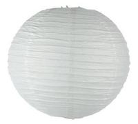 Atmosphera - Lanterne boule - papier et métal - blanc - D35 cm