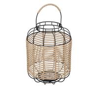 Atmosphera - Lanterne Cosy - métal et Verre - Noir - H33 cm