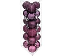 Atmosphera Créateur d'intérieur - Lot de 18 Boules de Noël Colorama 3cm Cassis G