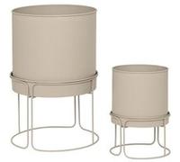 Lot de 2 Cache-Pots en Métal Aze 44cm Beige Lin
