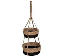 Atmosphera Créateur d'intérieur - Lot de 2 Cache-Pots Suspendus "Cuba" 68cm Noir Noir G